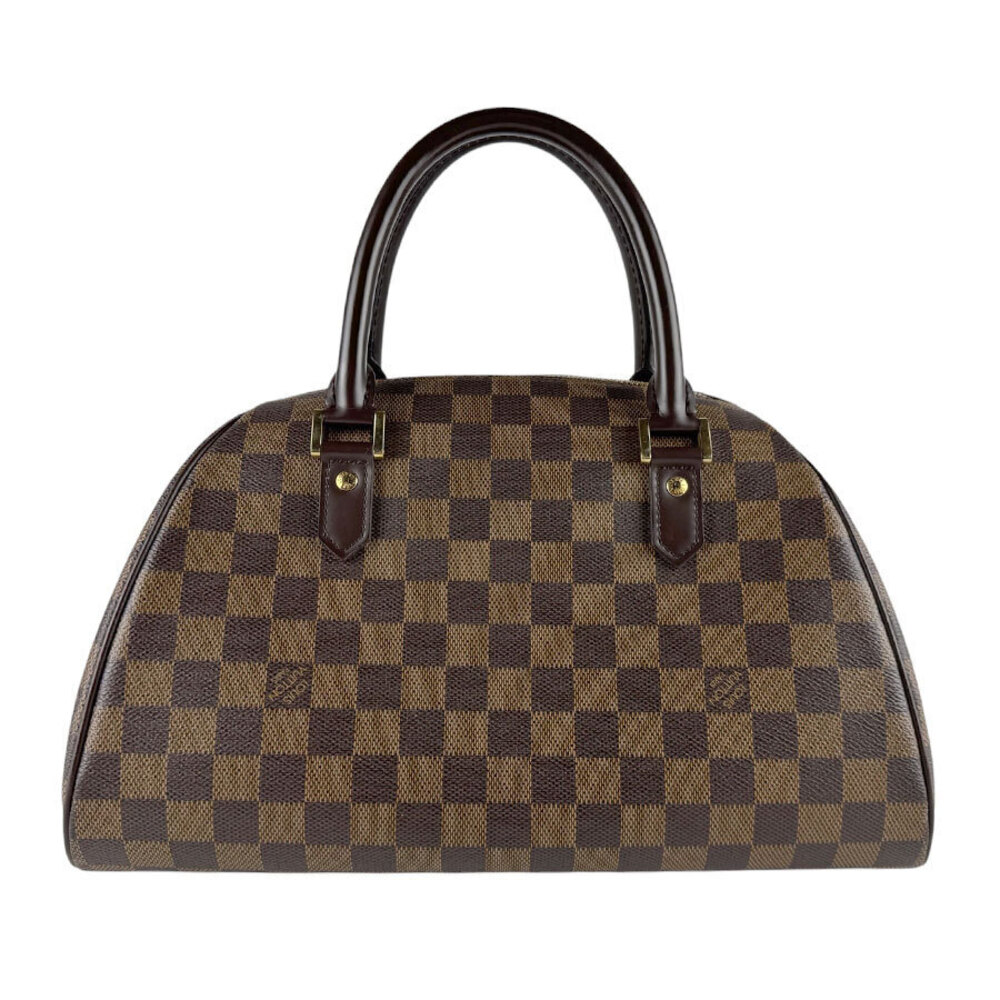 Louis Vuitton Damier Ribera Handbag Canvas Ebene Brown
